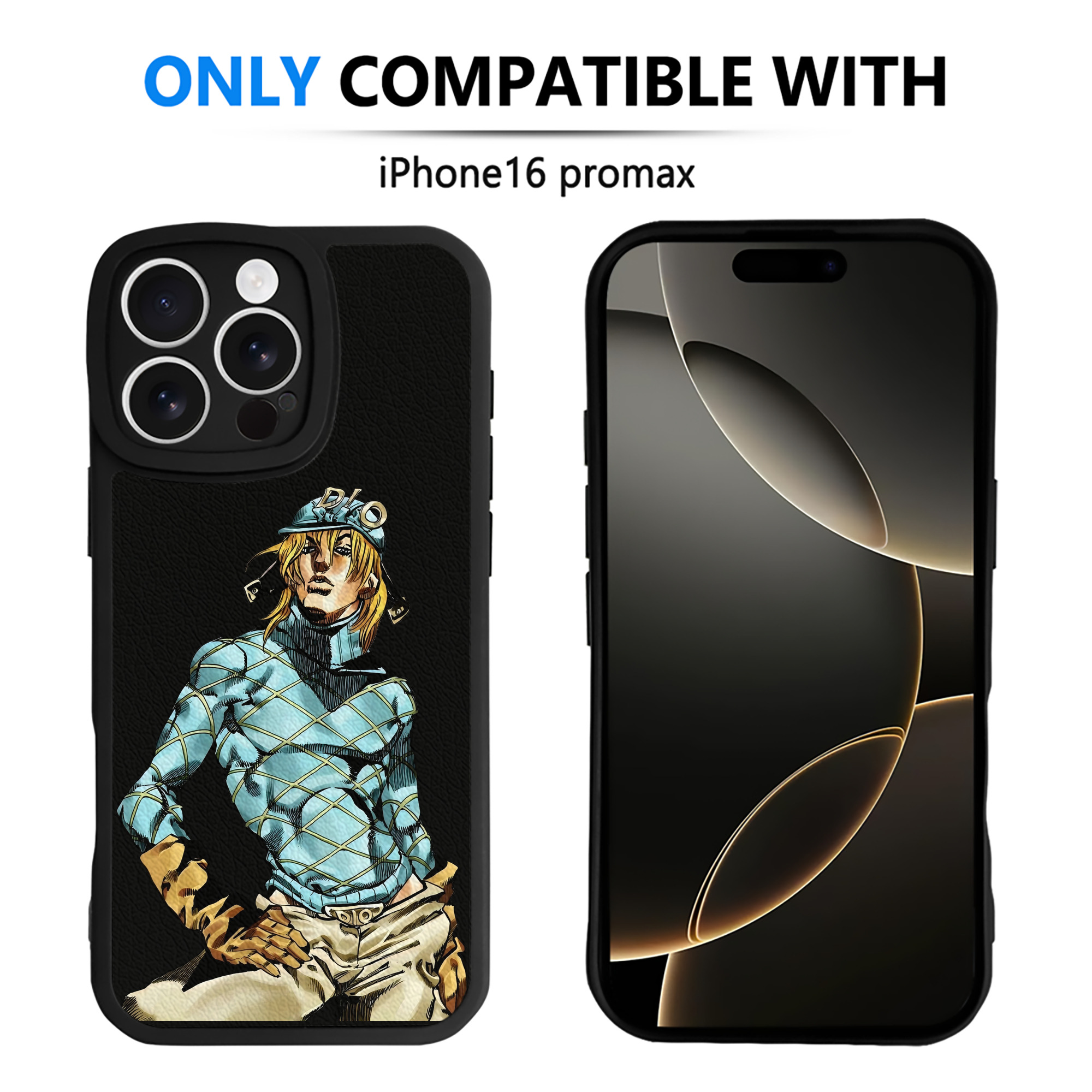 （画像用） ジョジョの奇妙な冒険 ディオ?ブランドー JoJo's Bizarre Adventure Dio Brando 【iPhone 16シリーズ対応】シリコンスマホケース（レザー調） 材質：シリコン